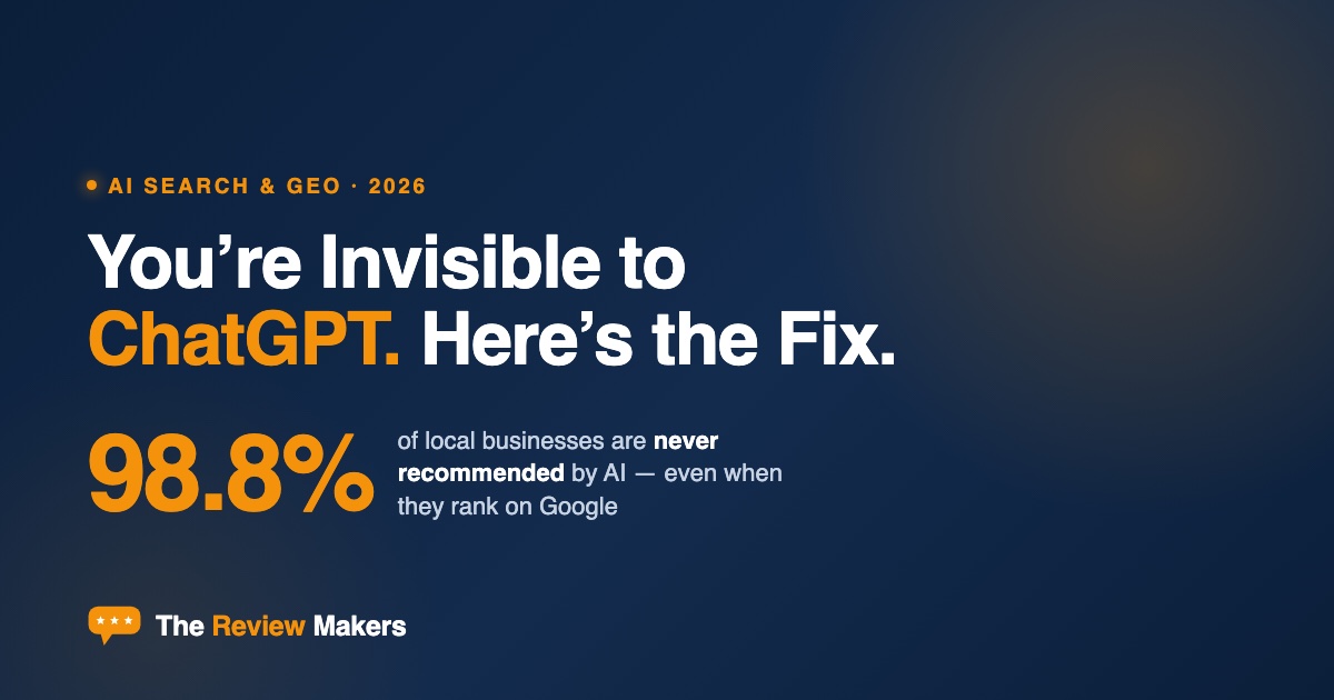 98.8% of Local Businesses Are Invisible to ChatGPT. Here's the Fix.